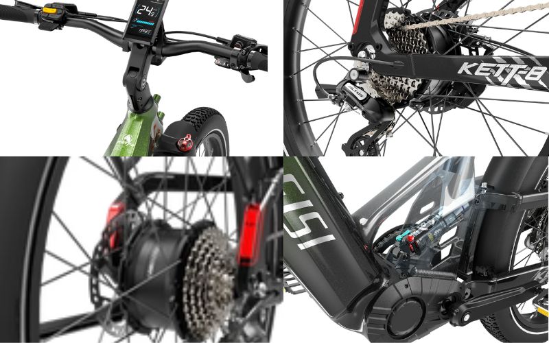 Details zum Zubehör des LANKELEISI KETT-8 E-Bikes